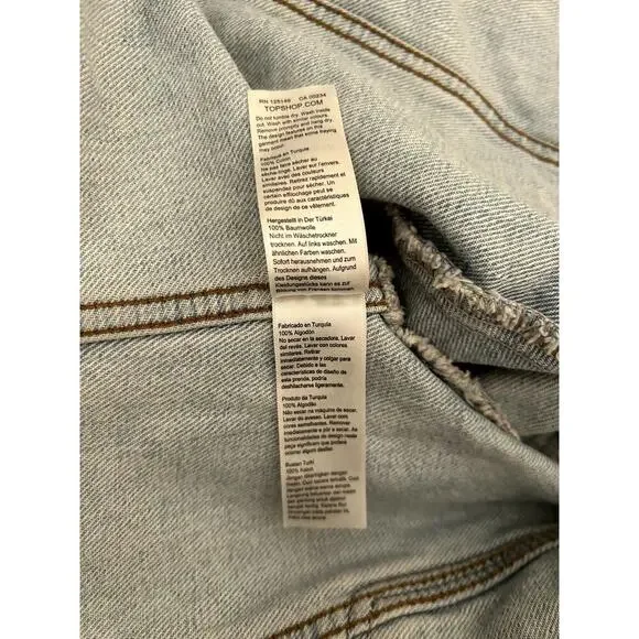 TopShop Hacked Light Denim Jacket SIze 4 - Picture 10 of 10